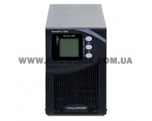 ДБЖ Challenger HomePro 1000-H-12 з правильною синусоїдою, 24В, 900Вт, струм заряду 12А HP1000-H-12